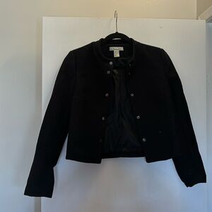 Textured black cocktail jacket